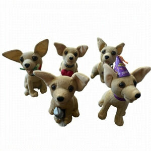 Vintage Yo Quiero Taco Bell Chihuahua 5 Dog Plush Applause Stuffed NO SOUND!